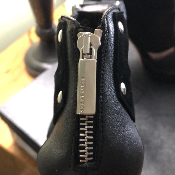 Halia leather booties HERVE LEGER by Max azria - Picture 3 of 6